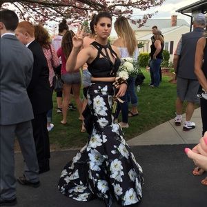 RACHEL ALLAN 2 piece mermaid Prom dress